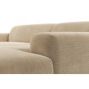 Karen venstrevendt chaiselong sofa i corduroy 250 x 185 cm - Creme