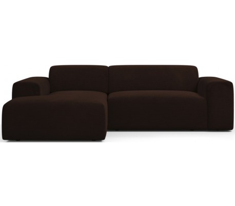 Karen venstrevendt chaiselong sofa i corduroy 250 x 185 cm - Brun