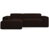 Karen venstrevendt chaiselong sofa i corduroy 250 x 185 cm - Mørkebrun