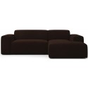 Karen højrevendt chaiselong sofa i corduroy 250 x 185 cm - Brun