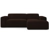 Karen højrevendt chaiselong sofa i corduroy 250 x 185 cm - Mørkebrun