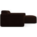 Karen højrevendt chaiselong sofa i corduroy 250 x 185 cm - Brun
