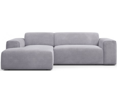 Karen venstrevendt chaiselong sofa i corduroy 250 x 185 cm - Turkis