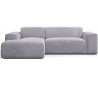 Karen venstrevendt chaiselong sofa i corduroy 250 x 185 cm - Grå