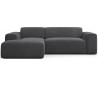 Karen venstrevendt chaiselong sofa i corduroy 250 x 185 cm - Antracit