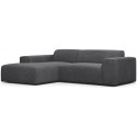 Karen venstrevendt chaiselong sofa i corduroy 250 x 185 cm - Grå