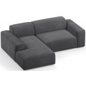 Karen venstrevendt chaiselong sofa i corduroy 250 x 185 cm - Grå