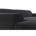 Karen venstrevendt chaiselong sofa i corduroy 250 x 185 cm - Grå