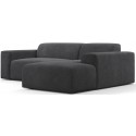 Karen højrevendt chaiselong sofa i corduroy 250 x 185 cm - Grå