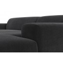 Karen højrevendt chaiselong sofa i corduroy 250 x 185 cm - Grå