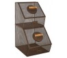 Opbevaringsbokse i metal H50 cm - Antik rust