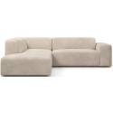 Karen venstrevendt chaiselong sofa i velour 250 x 185 cm - Beige