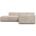 Karen venstrevendt chaiselong sofa i velour 250 x 185 cm - Beige