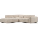 Karen venstrevendt chaiselong sofa i velour 250 x 185 cm - Beige