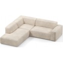 Karen venstrevendt chaiselong sofa i velour 250 x 185 cm - Beige