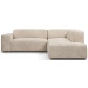 Karen Big venstrevendt chaiselong sofa i velour 260 x 250 cm - Beige