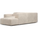 Karen Big venstrevendt chaiselong sofa i velour 260 x 250 cm - Beige