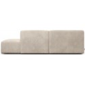Karen Big venstrevendt chaiselong sofa i velour 260 x 250 cm - Beige