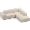 Karen Big venstrevendt chaiselong sofa i velour 260 x 250 cm - Beige