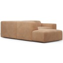 Karen Big venstrevendt chaiselong sofa i velour 260 x 250 cm - Beige