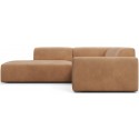 Karen Big venstrevendt chaiselong sofa i velour 260 x 250 cm - Beige