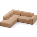 Karen Big venstrevendt chaiselong sofa i velour 260 x 250 cm - Beige