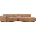 Karen Big højrevendt chaiselong sofa i velour 260 x 250 cm - Beige