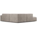 Karen Big venstrevendt chaiselong sofa i velour 260 x 250 cm - Kamelbrun