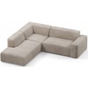 Karen Big venstrevendt chaiselong sofa i velour 260 x 250 cm - Kamelbrun
