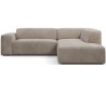 Karen Big højrevendt chaiselong sofa i velour 260 x 250 cm - Taupe