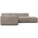 Karen Big højrevendt chaiselong sofa i velour 260 x 250 cm - Kamelbrun
