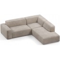 Karen Big højrevendt chaiselong sofa i velour 260 x 250 cm - Kamelbrun