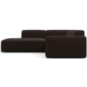 Karen Big venstrevendt chaiselong sofa i velour 260 x 250 cm - Taupe