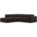 Karen Big venstrevendt chaiselong sofa i velour 260 x 250 cm - Taupe