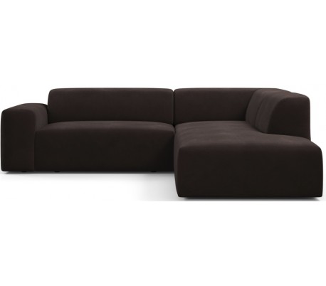 Karen Big højrevendt chaiselong sofa i velour 260 x 250 cm - Taupe