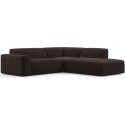 Karen Big højrevendt chaiselong sofa i velour 260 x 250 cm - Taupe