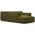 Karen Big venstrevendt chaiselong sofa i velour 260 x 250 cm - Mørkebrun