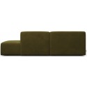 Karen Big højrevendt chaiselong sofa i velour 260 x 250 cm - Mørkebrun