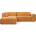 Karen Big venstrevendt chaiselong sofa i velour 260 x 250 cm - Olivengrøn