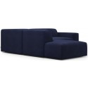 Karen Big venstrevendt chaiselong sofa i velour 260 x 250 cm - Lyseblå