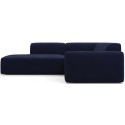 Karen Big venstrevendt chaiselong sofa i velour 260 x 250 cm - Lyseblå