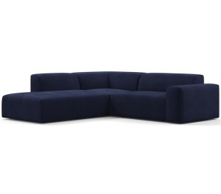 Karen Big venstrevendt chaiselong sofa i velour 260 x 250 cm - Lyseblå 2