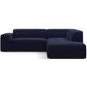 Karen Big højrevendt chaiselong sofa i velour 260 x 250 cm - Lyseblå