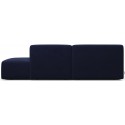 Karen Big højrevendt chaiselong sofa i velour 260 x 250 cm - Lyseblå