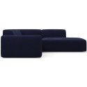 Karen Big højrevendt chaiselong sofa i velour 260 x 250 cm - Lyseblå