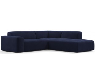 Karen Big højrevendt chaiselong sofa i velour 260 x 250 cm - Lyseblå 2