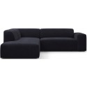 Karen Big venstrevendt chaiselong sofa i velour 260 x 250 cm - Blå