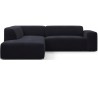 Karen Big venstrevendt chaiselong sofa i velour 260 x 250 cm - Navyblå