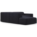 Karen Big venstrevendt chaiselong sofa i velour 260 x 250 cm - Blå