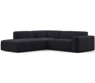 Karen Big venstrevendt chaiselong sofa i velour 260 x 250 cm - Blå 2